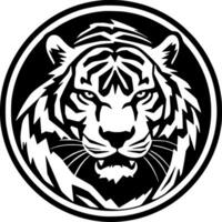 Tiger - - schwarz und Weiß isoliert Symbol - - Vektor Illustration