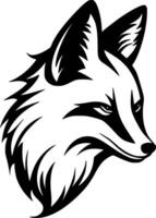 Fuchs - - schwarz und Weiß isoliert Symbol - - Vektor Illustration