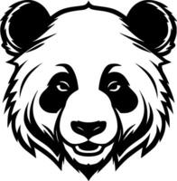 panda - minimalistisk och platt logotyp - vektor illustration