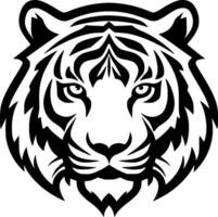 Tiger - - schwarz und Weiß isoliert Symbol - - Vektor Illustration