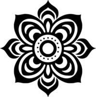 mandala, schwarz und Weiß Vektor Illustration