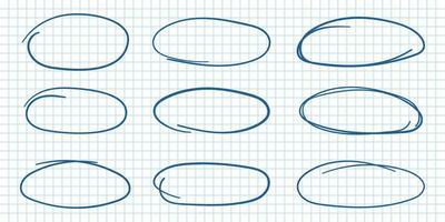 cirkel linje skiss ikon i hand dragen stil. cirkulär klottra klotter vektor illustration på isolerat bakgrund. penna eller penna bubbla tecken företag begrepp.