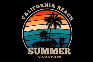 Kalifornien Strand Sommerurlaub Silhouette Design summer vektor