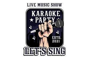 live musik show karaoke party illustration design vektor