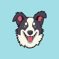 Vektor Illustration von ein glücklich Hund Gesicht