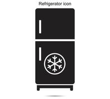 kylskåp ikon, vektor illustration.