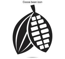 kakao böna ikon vektor