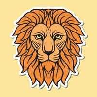 lejon huvud hand dragen illustrationer för klistermärken, logotyp, tatuering etc vektor