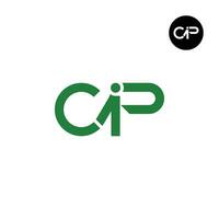 brev cip monogram logotyp design vektor