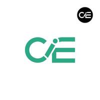 brev cie monogram logotyp design vektor