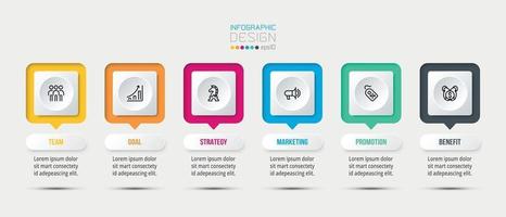 Geschäftskonzept Infografik Vorlage mit Option. vektor