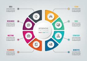 Infografik-Vorlage für Geschäftskonzepte mit Diagramm. vektor