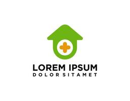 modern sjukvård medicinsk logotyp. blå och gröna geometriska linjära rundade korstecken hälsa ikon oändlighet stil isolerad på mörk bakgrund. platt vektor logotyp designmall element.