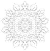 einzigartig Komplex Erwachsene Mandala Färbung Buch Seite Design vektor
