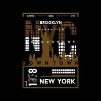 brooklyn ny york stad urban gata, grafisk design, typografi vektor illustration, modern stil, för skriva ut t skjorta