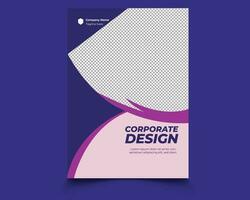 ein Broschüre Design mit lila und Weiß Linien vektor