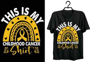 barndom cancer t-shirt design. rolig gåva Artikel barndom cancer t-shirt design för Allt människor och cancer patienter vektor