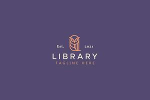 abstrakt Uggla symbol av utbildning. bibliotek och bokhandel kreativ och minimalistisk logotyp aning. vektor