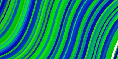 hellblauer, grüner Vektorhintergrund mit gebogenen Linien. bunte Illustration, die aus Kurven besteht. Muster für Geschäftsbroschüren, Broschüren vektor