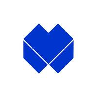 vm företag namn första brev monogram i blå Färg. vektor