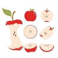 Apfel Illustration isoliert im Weiß Hintergrund vektor