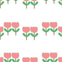 süß Rosa Blumen- Muster, Karikatur nahtlos Hintergrund, Vektor Illustration, Hintergrund, Textil, Tasche, Kleidungsstück, Mode Design