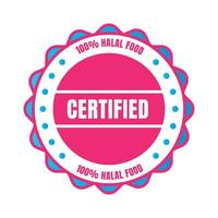 auktoriserad halal mat bricka stämpel, halal mat och dryck märka, auktoriserad halal mat bricka symbol vektor
