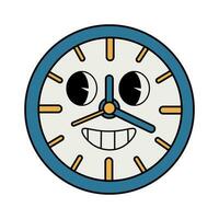 komisch groovig retro Clip Art Uhr vektor