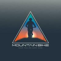 mountainbike logotyp vektor