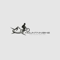 mountainbike logotyp vektor