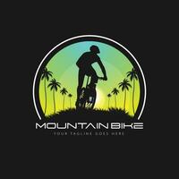 mountainbike logotyp vektor