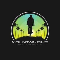 mountainbike logotyp vektor