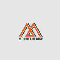 mountainbike logotyp vektor