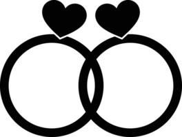 Hochzeit Ringe Symbol. Paar Symbol . Liebe Symbol . Vektor Illustration