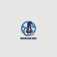 mountainbike logotyp vektor