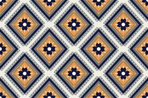 traditionelles Design des geometrischen ethnischen Musters für Hintergrund, Teppich, Tapete, Kleidung, Verpackung, Batik, Stoff, Sarong, Vektorillustrationsstickereiart. vektor