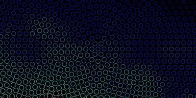 dunkelblaues Vektormuster mit Kreisen. abstraktes dekoratives Design im Farbverlaufsstil mit Blasen. Muster für Websites, Zielseiten. vektor