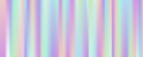 Hologramm Textur Hintergrund. irisierend gestreift Gradient. Neon- Regenbogen Pastell- vereiteln. Einhorn Perle Hintergrund. Vektor