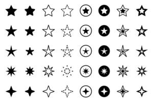 Star Sammlung Symbol. Vektor Design.