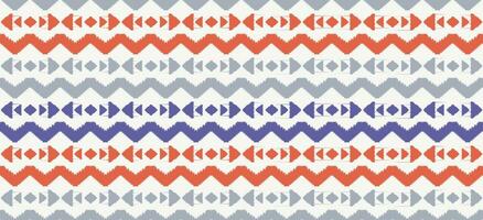 ethnische abstrakte ikat-kunst. nahtloses muster in stammes-, volksstickerei und mexikanischem stil. Aztec Chevron Art Ornament print.design für Teppich, Tapete, Kleidung, Verpackung, Stoff, Abdeckung, Textil vektor