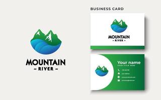 mountain river logo design inspiration vektor