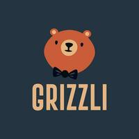 Vektor Illustration von süß Grizzly Bär