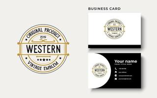 Vintage Country Emblem Typografie für Western Bar Restaurant Logo Design Inspiration vektor