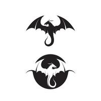 Drachen Vektor Icon Illustration stellen Sie sich vor, dass Tierphantasie Reptil fliegen