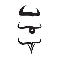 Stierhorn und Kopfkuhbüffel Logo und Symbole Vorlage Icons App