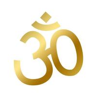 Hinduismus Glaubenssymbol isolierte Religion hinduistisches Zeichen vektor