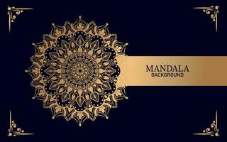 Luxus-Mandala-Hintergrund mit goldener Dekoration vektor