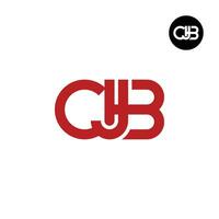 brev cjb monogram logotyp design vektor