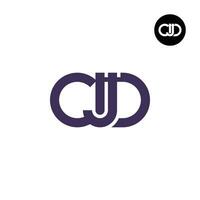 brev cjd monogram logotyp design vektor