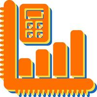 Taschenrechner mit Graph Vektor Symbol